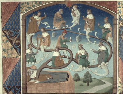 Ms Hunter 36 f.36v God、the from the Hunterian Psalter、c.1170 作： English School