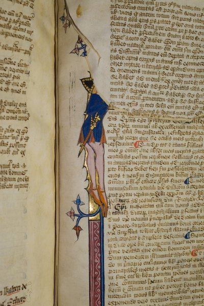 Ms. New Coll 242、f.178r、Walter BurleyによるAristotle&39;s Politicsの解説（ベラムにペンとインク） 作： English School