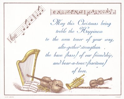 楽器、クリスマスカード 作： English School