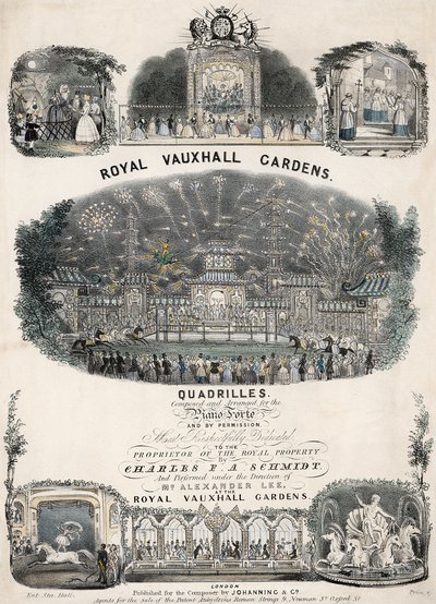 Charles FA SchmidtによるRoyal Vauxhall Gardens Quadrillesの楽譜 作： English School