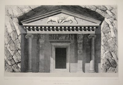 ミラ - 岩に切り取られた墓、小アジアの主要な遺跡、パブ。1863年（リトグラフ）。 作： English School