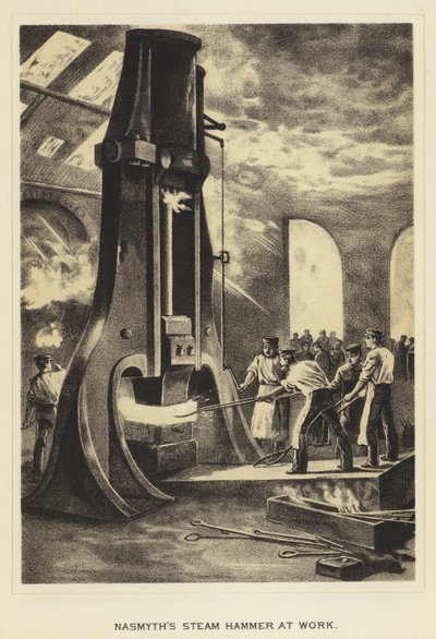 Nasmyths Steam Hammer at Work 作： English School