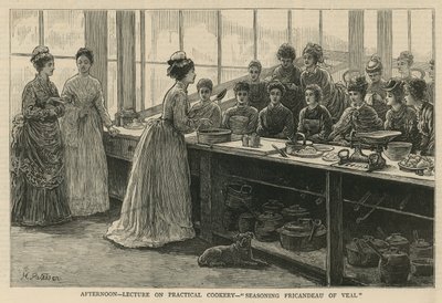 サウスケンジントンの国立料理学校：実用的な料理に関する午後の講義 作： English School