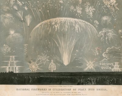 1856年5月29日、ロシアとの平和を祝う国花火 作： English School