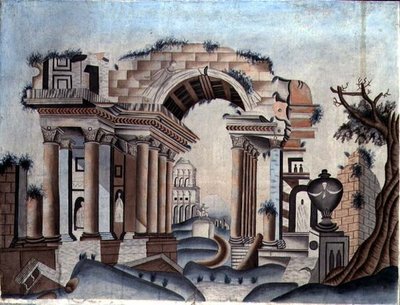 ネオクラシック・ルイン 1820年頃 （水彩・紙） 作： English School