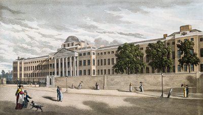 1817年にライリーによって彫刻された、セントジョージズフィールズの新しいベスレム病院 作： English School