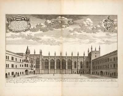 New College、plate 20 from Oxon By David Loggon、Oxford 1675 作： English School
