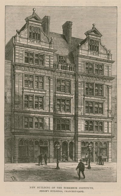 バークベック研究所の新しい建物、ブリームスビルディング、チャンスリーレーン、ロンドン 作： English School