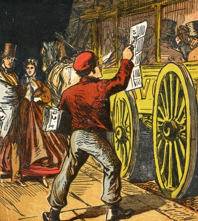 新聞ボーイ、1867 作： English School