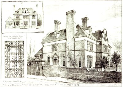 No.17 Kelston、St. Johns Avenue、The Building News、1882年2月10日より 作： English School
