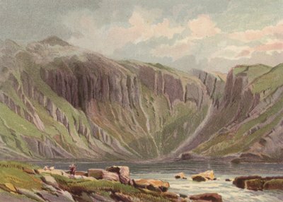 ウェールズ北部、Llyn Idwal (カラー リソ) 作： English School