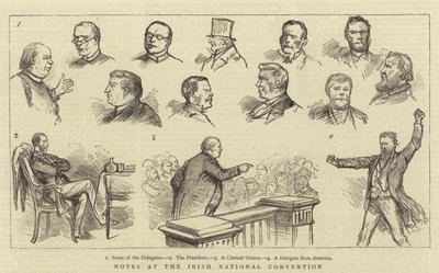 アイルランド国民会議でのメモ(エングレービング) 作： English School