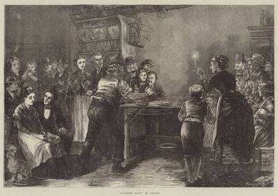 アイルランドの「11月の夜」(彫刻) 作： English School