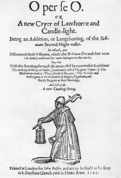 Oそれ自体O、またはLanthorneとCandle-Lightの新しいクライヤー、本のタイトルページ、ジョンバスビーによって印刷、1612 作： English School