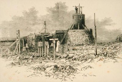 ベン・ネヴィス山頂の展望台（リリジャス・トラクト・ソサエティ発行の「Scottish Pictures」より 作： English School