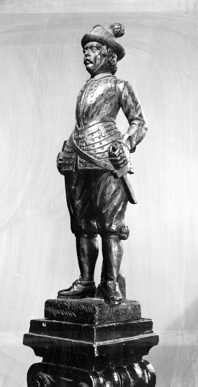 パイクメンの士官、1638年（木彫） 作： English School