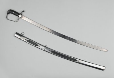 1809年頃の第51歩兵隊の将校の剣（スチール製、木製のグリップ付き 作： English School