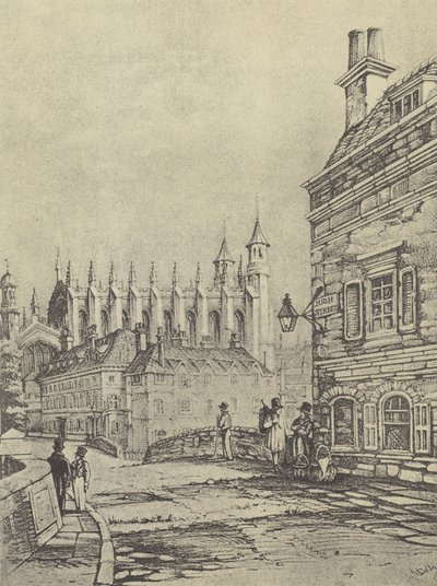 オールドバーンズプールブリッジ、1838（グラビア） 作： English School