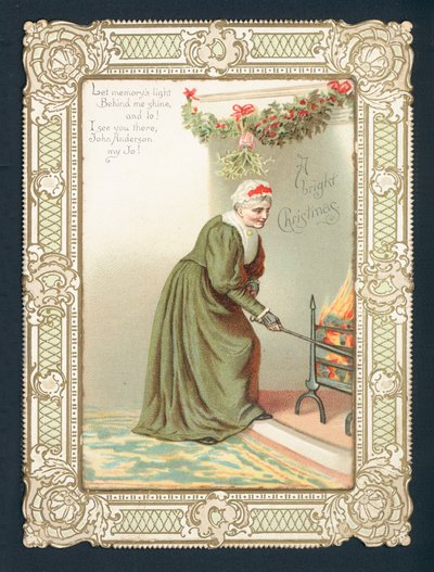 歳の女性が火をつけて、クリスマスカード 作： English School