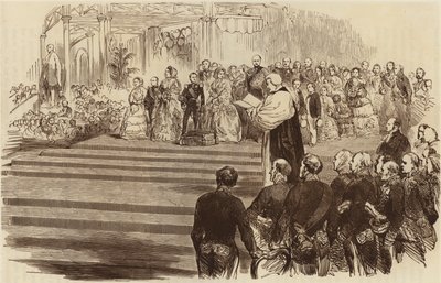 クリスタルパレス、大司教の祈りのオープニング、1854年 作： English School