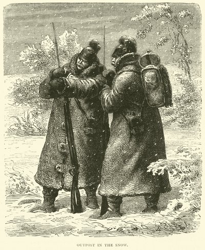 雪の前哨基地、1870年10月 作： English School