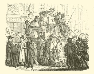 Oxford To London Coach (木版画) 作： English School