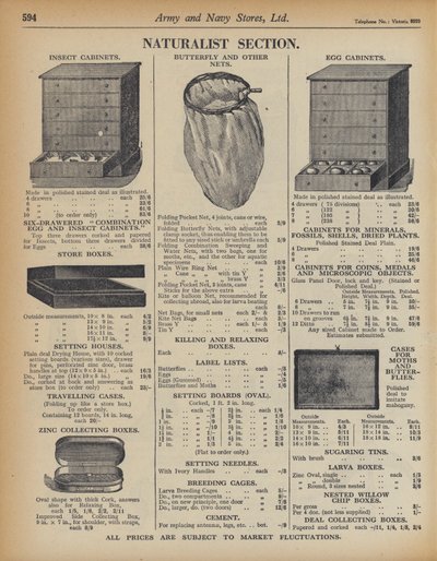 Army and Navy Storesカタログより 作： English School