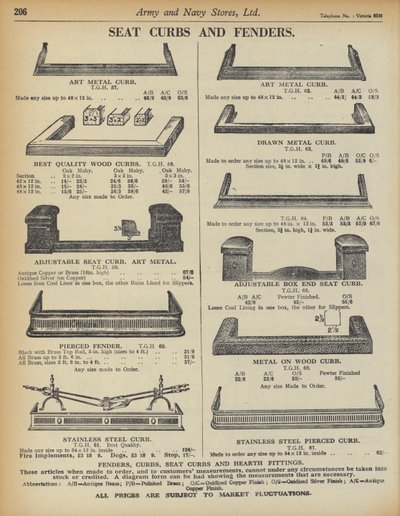 Army and Navy Storesカタログより 作： English School
