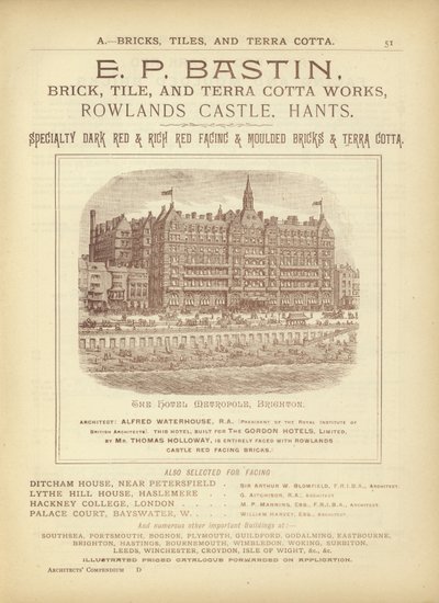 建築家、測量士、エンジニア大要1892からのページ 作： English School