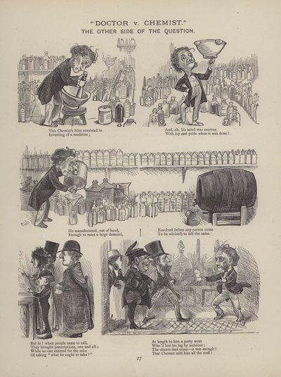 The British Working Man or One Who Does Not Believe In Him（イギリスの労働者、または彼を信じない人）』のページ（彫刻）。 作： English School