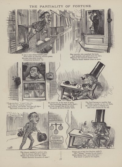 The British Working Man or One Who Does Not Believe In Him（イギリスの労働者、または彼を信じない人）』のページ（彫刻）。 作： English School