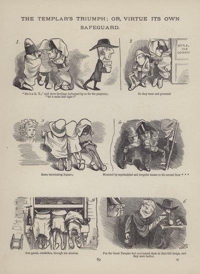 The British Working Man or One Who Does Not Believe In Him（イギリスの労働者、または彼を信じない人）』のページ（彫刻）。 作： English School