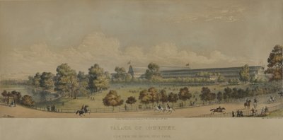 産業宮殿;橋からの眺め、ハイドパーク、1851年 作： English School