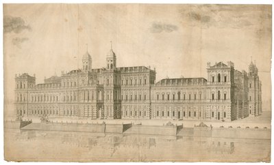 ホワイトホールの宮殿。 1748年公開 作： English School