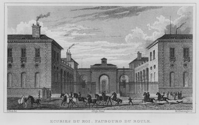 パリ、Ecuries Du Roi、Faubourg Du Roule（エングレービング 作： English School