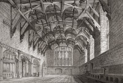 国会議事堂、エジンバラ、JRグリーン著「イギリス人の短い歴史」から1893年に出版 作： English School