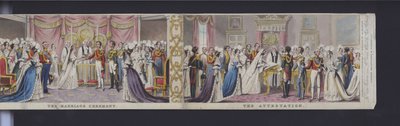 ヴィクトリア女王の結婚のパノラマの一部、1840年頃（手彩色アクアチント 作： English School