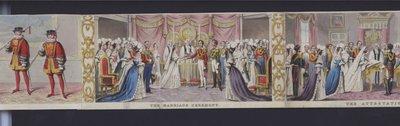 ヴィクトリア女王の結婚のパノラマの一部、1840年頃（手彩色アクアチント 作： English School