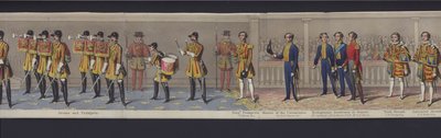 ヴィクトリア女王の結婚のパノラマの一部、1840年頃（手彩色アクアチント 作： English School