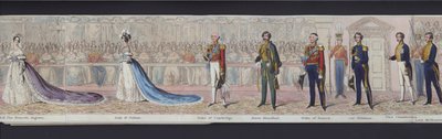 ヴィクトリア女王の結婚のパノラマの一部、1840年頃（手彩色アクアチント 作： English School