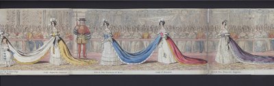 ヴィクトリア女王の結婚のパノラマの一部、1840年頃（手彩色アクアチント 作： English School