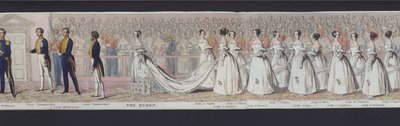 ヴィクトリア女王の結婚のパノラマの一部、1840年頃（手彩色アクアチント 作： English School