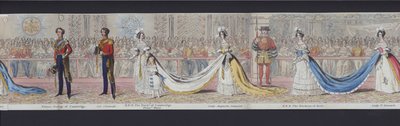 ヴィクトリア女王の結婚のパノラマの一部、1840年頃（手彩色アクアチント 作： English School