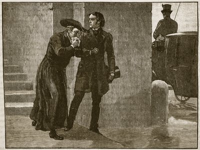 ピウス9世が偽装してバチカンを辞めた、1848年、カッセルズイラストレイテッドイングランドオブイングランドのイラスト（セピア写真） 作： English School