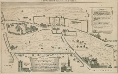 フィールズのセントジャイルズ周辺のロンドンの北西郊外の計画 作： English School