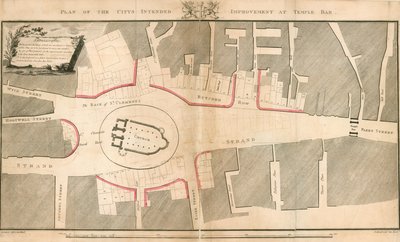 ロンドンのテンプルバーでの改善を目的とした都市の計画 作： English School