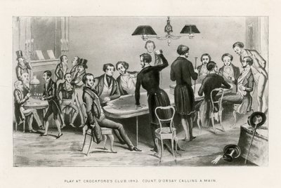 1843年、クロックフォードクラブでプレイする。 作： English School