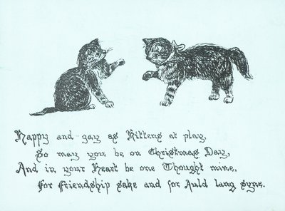 遊び心のある子猫、クリスマスカード 作： English School