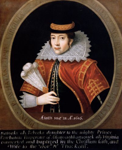 ポカホンタス（c.1595-1617）1616（油彩・キャンバス 作： English School