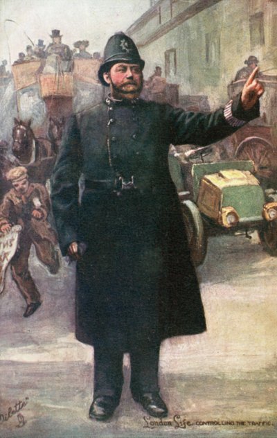 警官がトラフィックを制御する 作： English School
